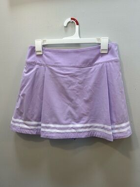 Calia size 6 Lilac Pleated golf Skirt with Stripe Trim